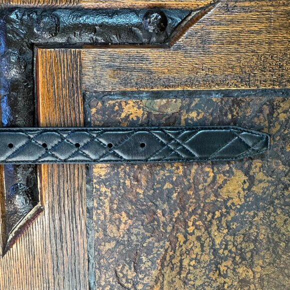 Kurt Geiger London, Black Leather Belt, Size Medium / Large - Picture 4 of 6